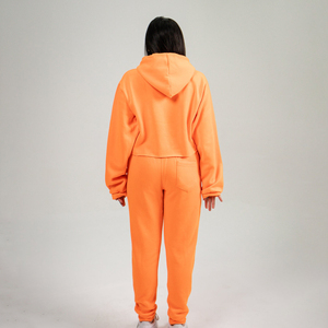 Survêtements de jogging en coton pour femmes Survêtements d'entraînement de couleur pure Survêtement décontracté personnalisé pour femmes Prix d'usine de gros pour l'hiver - Product Image 6