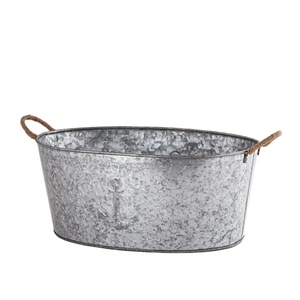 Macetas galvanizadas de Metal en forma de cubo, decoración de jardín con diseño antiguo - Product Image 1