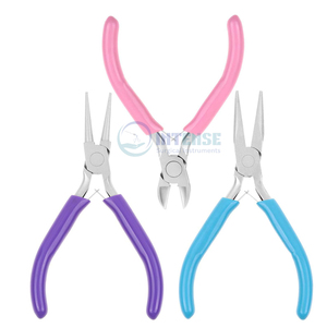 คีมหนีบเข็ม/โซ่จมูกสแตนเลสสำหรับทำเครื่องประดับงานหัตถกรรมสีดำเครื่องมือผ่าตัดแบบเข้มข้น ISI-05-3214 - Product Image 3