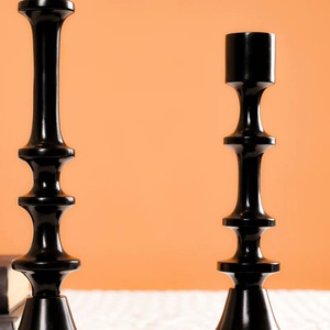 Wooden Six Column Candle Holder Suitable For Home Decor Table Centerpiece And Festive Lighting Handcrafted From India - Product Image 2