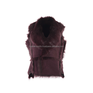 Gilet en cuir d'agneau bordeaux haut de gamme OEM 2026 pour femme, sur mesure, 100 % haute qualité, faible MOQ, grandes tailles, mode hiver - Product Image 1