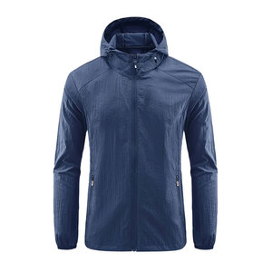 Veste fine respirante à séchage rapide et anti-UV pour homme, randonnée, pêche, cyclisme, sport, coupe-vent à capuche - Product Image 2