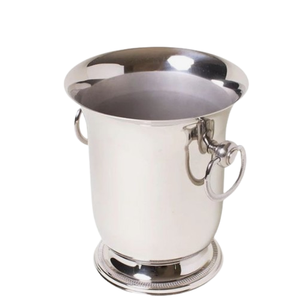 Seau à champagne en acier inoxydable fabriqué à la main avec poignée de designer seau à glace à vin pour les fêtes - Product Image 6