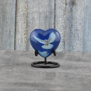 Top vente petite urne souvenir coeur avec support urnes gravées pour bébé cendres haute qualité coeur souvenirs laiton coeur souvenir - Product Image 4