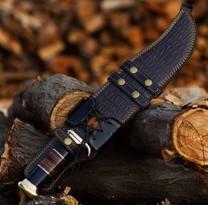 Cuchillo Bowie Hecho a Mano, Hoja de Acero Inoxidable Afilada como una Navaja, Cuchillo Personalizado, Regalo para Novio, EE. UU. - Product Image 6