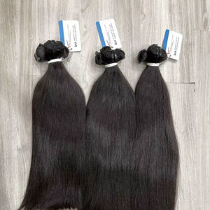 Vente du Black Friday 2025, fournisseur de cheveux vierges, extensions de cheveux humains en gros, cheveux vierges lisses, tissage, livraison directe - Product Image 1