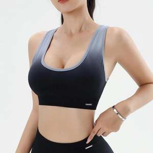 Soutien-gorge de sport imprimé personnalisé à haute élasticité pour Fitness Running Qualité OEM Service Sans couture et Doublure en spandex grande taille - Product Image 4