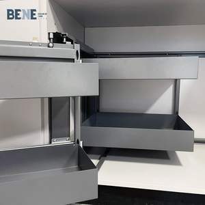 Solutions d'angle mort magiques à ouverture droite et gauche, plaque métallique moderne, 6 étagères, panier de cuisine coulissant dans les armoires - Product Image 6