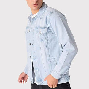 Autumn Vintage Casual Denim Jacket with Button Decoration <b>Butterfly</b> & Slogan Graphic Washed Technique Drop Shoulder Style - Product Image 5