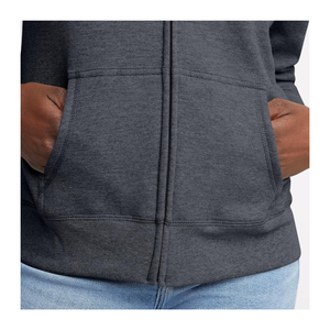 เสื้อสวมหัวผ้าคอตตอนใส่สบายสำหรับผู้ชาย, กางเกงกันหนาวมีซิปเต็มรูปแบบปักพัฟสีทึบระบายอากาศได้ดีสำหรับฤดูหนาว - Product Image 6