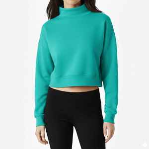 Suéter de Punto para Mujer, Estilo Casual, Estampado, Transpirable, de Secado Rápido, Cuello Alto Simulado, Color Sólido, Mangas Largas, Otoño Invierno 2025 - Product Image 2