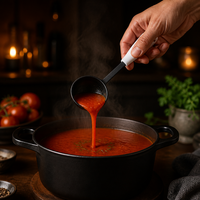Sendok Sup Mini Nylon dengan Gagang PP, Anti Lengket, Aman, Efisien, untuk Menyajikan dalam Jumlah Sedikit, dari Gravy & Sauce Master