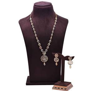 ขายส่งชุดเครื่องประดับยาว3โทนสีทองชุดเครื่องประดับยาว3โทนสีไก่งวงสร้อยคอแฟชั่นชุดเครื่องประดับทองเหลืองไตรสี - Product Image 1