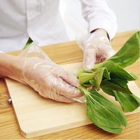 Gants en plastique PE jetables de qualité alimentaire, durables, pour les produits de nettoyage, la maison, la cuisine, les restaurants, les boulangeries et les supermarchés
