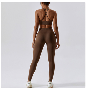 Gym Wear Chaleco de fitness de cuerpo ligero para mujer con conjuntos de Yoga de mallas cortas por fabricante para ropa deportiva - Product Image 5