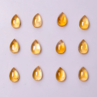 Quartz Citrine Naturel de Marque AMARA, Coupe Poire Polie, Cabochon Jaune, Fournitures de Fabrication de Bijoux - 3x5mm 20x30mm, Pierres Précieuses DIY pour Bagues