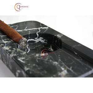 Cendrier élégant en marbre naturel brillant Cendrier décoratif moderne Stockage de cendres de table Cendrier résistant à la rouille Bar Hôtel Accessoires - Product Image 2