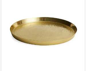 Bandeja de servicio de hierro rectangular de alta calidad con patrón de textura de martillo - Product Image 2