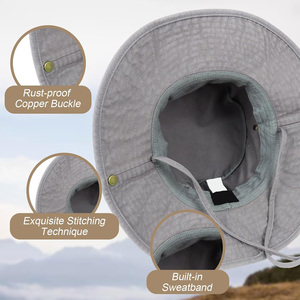 Sombreros de cubo personalizados de verano, ropa de calle con bordado de impresión de logotipo, protección solar para exteriores, moda, proveedor de fábrica OEM - Product Image 3