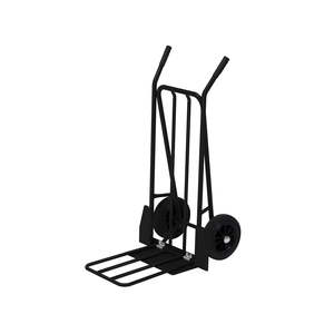 Chariot à bagages pliable noir à deux roues en métal KM103-S avec un design élégant de chariot à main pour les courses en extérieur - Product Image 1