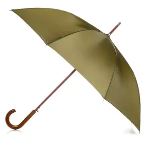 23 Inch Wooden Fashion Good Quality With Logo Print Straight Umbrella For Hotel Advertising Auto Open Promotion Umbrella