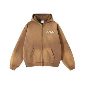 Sudadera con Capucha Personalizada de 460 g/m², 100 % Algodón, Estilo Retro Urbano, Doble Capa, Transpirable, de Secado Rápido, Desgastada por el Sol, con Bolsillo, para Invierno - Product Image 5