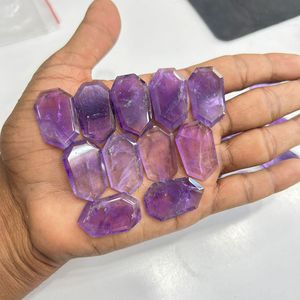 Mayorista de corte facetado amatista Africana geoda corte amatista natural piedra Fanci para la fabricación de joyas piedras preciosas sueltas - Product Image 4