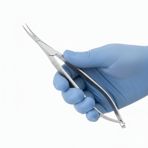 Porte-aiguilles micro Castroviejo en acier inoxydable de qualité supérieure avec poignée à ressort, pointe incurvée, instruments micro-chirurgicaux pour hôpital - Product Image 3