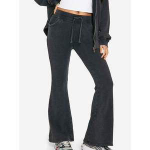 Pantalons de survêtement baggy 100% coton pour femmes Joggers coupe ample avec motif avant plat Dernières conceptions d'hiver - Product Image 4