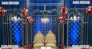 Paredes de Velas para Decoración de Escenarios de Compromiso, Pared de Velas Brillantes y Elegantes para Decoración de Escenarios, Decoración de Escenarios para Recepciones de Bodas Asiáticas - Product Image 2