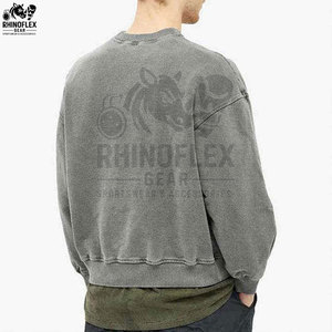 Sweat-shirts pour hommes de haute qualité, lavage à l'acide, polaire d'hiver, mélange polyester/coton, respirant, style décontracté, vente en gros - Product Image 4