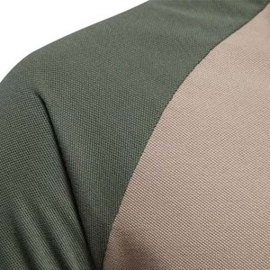 Ababus เสื้อโปโลชายซิปครึ่งตัว, เสื้อโปโลลำลองทรงหลวมแขนสั้นบล็อกสีแฟชั่นระบายอากาศโลโก้ที่กำหนดเอง - Product Image 4