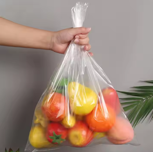 Rouleau de sacs plats transparents perforés en plastique pour légumes, idéal pour la laitue et les raisins, emballage pour supermarchés - Product Image 5
