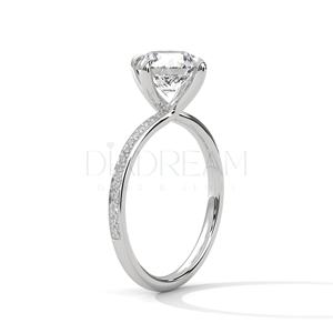 Mejor personalizado 14KT oro blanco sólido corte elegante Leb diamante VVS claridad boda solitario anillo de compromiso para mujeres - Product Image 5