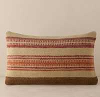Housse de coussin en laine indienne faite à la main, rayée, géométrique, écologique, tissée, carrée, pour canapé, décoration de la maison, best-seller