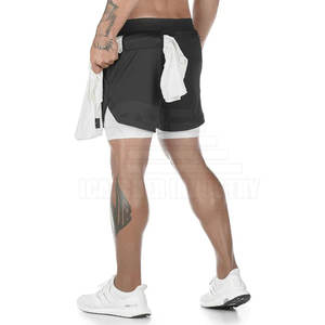 Pantalones cortos de gimnasio para hombre hechos a medida, pantalones cortos de gimnasio de nuevo diseño, pantalones cortos de gimnasio de poliéster Spandex para hombre - Product Image 2
