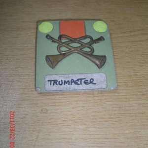 Ceci est un insigne de casquette en métal blanc de grade inférieur au grade de sergent de la 4e/5e Royal Scots Territorial Arm. - Product Image 2