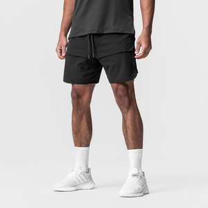 Vente en gros Été Séchage rapide Cordon de serrage Polyester Respirant Jogging Fermeture éclair Poche latérale Sports Gym Running Fitness Shorts pour hommes - Product Image 6