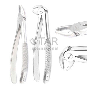Juego de 2 fórceps de extracción de dientes dentales de grado alemán Herramientas de extracción de acero inoxidable Premium Instrumentos médicos de cirugía oral - Product Image 1