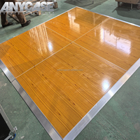 Planche de danse à claquettes de 4x4 pieds et plancher Marley en bois détachable