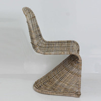 Chaise de loisirs en rotin moderne en forme de S pour la maison, le bureau et l'hôtel