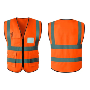 Gilet d'outils de haute qualité Gilet de sécurité tactique noir avec poches haute visibilité avec bande réfléchissante - Product Image 2