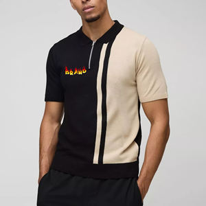 Camiseta Polo informal al por mayor para hombre 100% algodón talla grande holgada manga corta transpirable logotipo impreso personalizado camiseta para hombre - Product Image 1