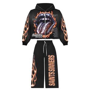 Conjunto Deportivo Duradero 100% Algodón, Ropa Deportiva para Gimnasio y Jogging, Traje Deportivo Unisex de Moda, Ropa Casual Urbana, Sudadera con Capucha y Pantalones Jogger de Color Liso, Tendencia - Product Image 2