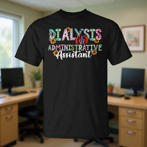 Camiseta Moderna de Corte Clásico con Cuello Redondo para Asistente Administrativo/a de Diálisis, Enfermera, Manga Corta, Algodón y Poliéster, Promocional - Product Image 3