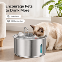 Fontaine à eau pour chat en acier inoxydable 304, distributeur d'eau automatique intelligent avec capteur pour chats et chiens d'intérieur, OEM ODM