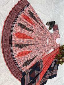 Dernier Designer Heavy Rayon Imprimé Travail Lehenga Choli Par Fab Zone - Product Image 4