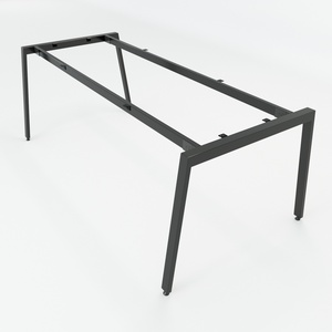 Adjustable Minimalist Steel Frame Conference <b>Table</b> 180x90cm HCAT009 - Product Image 1