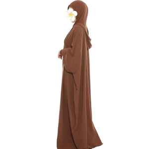 Abaya musulmane pour femmes, robe décontractée, sweat-shirt sport, abaya de style islamique modeste, de haute qualité, en gros, pour l'Aïd et le Ramadan à Dubaï - Product Image 3