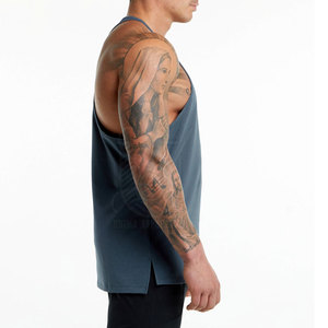 Chaleco Deportivo de Gimnasio de Punto de Color Sólido Personalizado al por Mayor, 100% Algodón, Transpirable y de Secado Rápido - Product Image 5